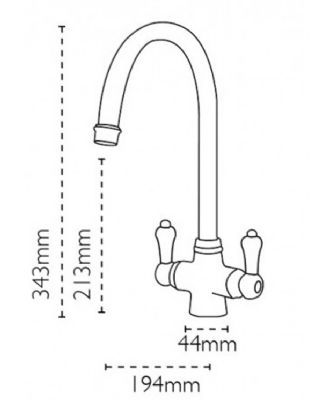 CARRON PHOENIX WINDSOR CHROME & WHITE MONO TRADITIONAL SINK MIXER TAP with SWIVEL SPOUT, 115.0281.850 CARRON PHOENIX WINDSOR CHROME & WHITE MONO TRADITIONAL SINK MIXER TAP with SWIVEL SPOUT, 115.0281.850